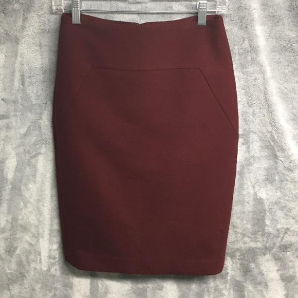 Ann Taylor Dresses & Skirts - NWT Ann Taylor Burgundy Pencil Skirt Womens Size 0